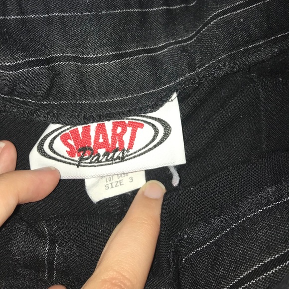 White striped black smart part trousers. - Picture 2 of 2